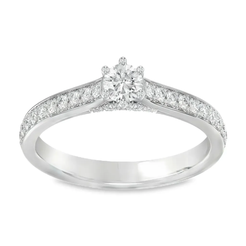 Witgouden ring met 0,50ct Labgrown diamant