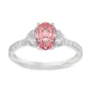 Witgouden ring met roze Labgrown diamant – totaal 1,75ct