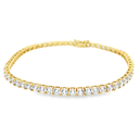 Geelgouden Tennisarmband met Zirkonia stenen