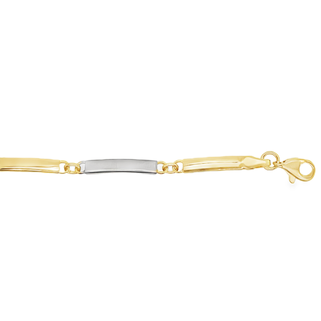 Bicolor gouden armband 3mm breed