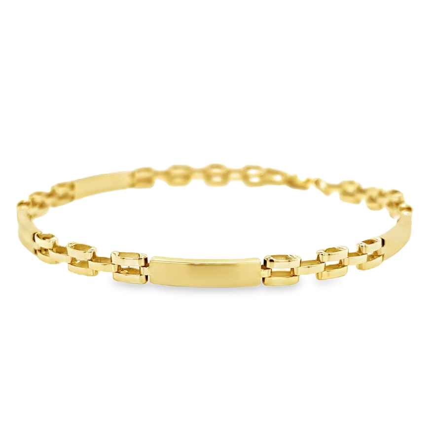 Geelgouden armband Fantasie 3,4mm breed