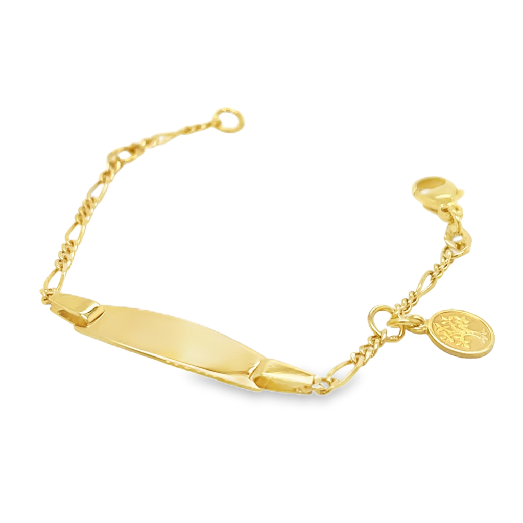 Geelgouden armband Graveerplaat 9-11 cm