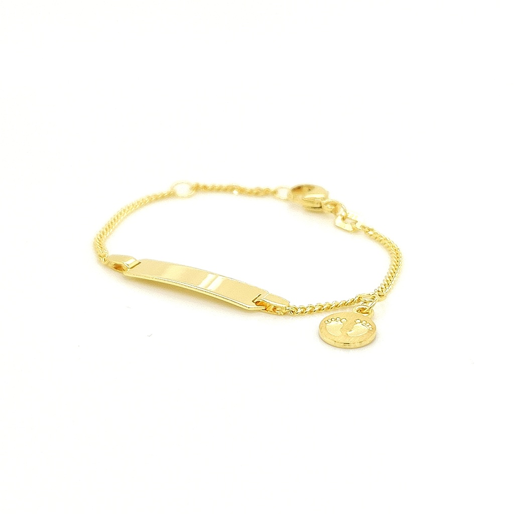 Geelgouden armband Graveerplaat 9-11 cm
