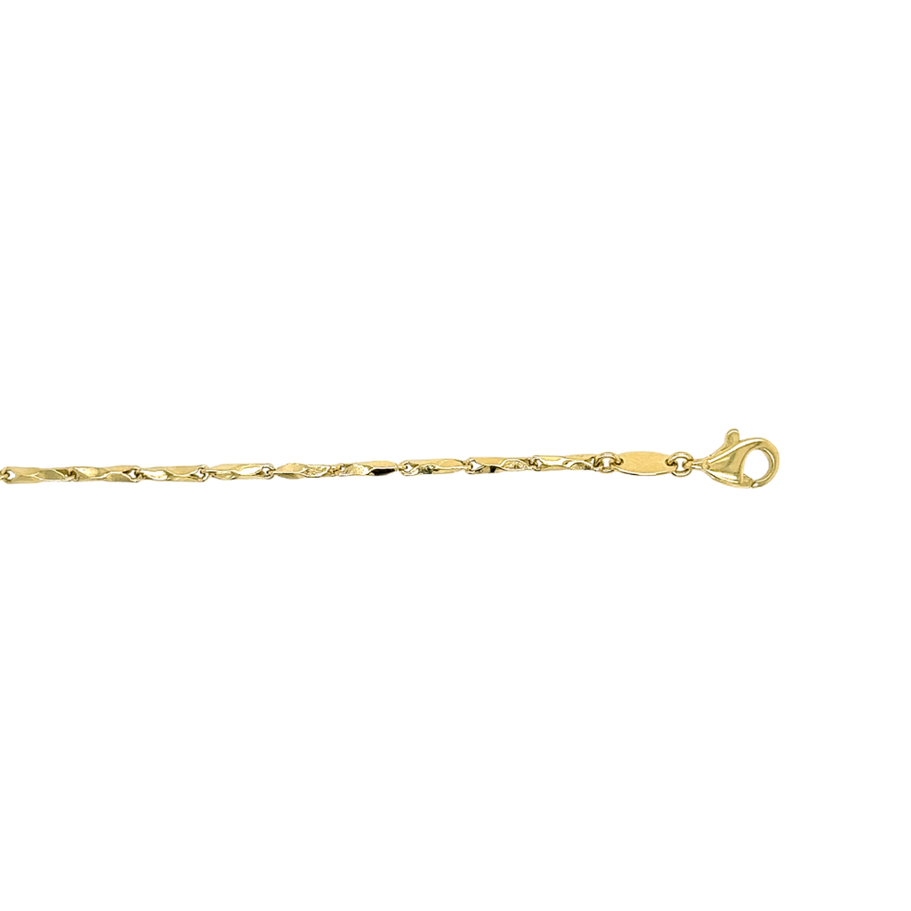 Geelgouden armband Fantasie 1,2mm breed