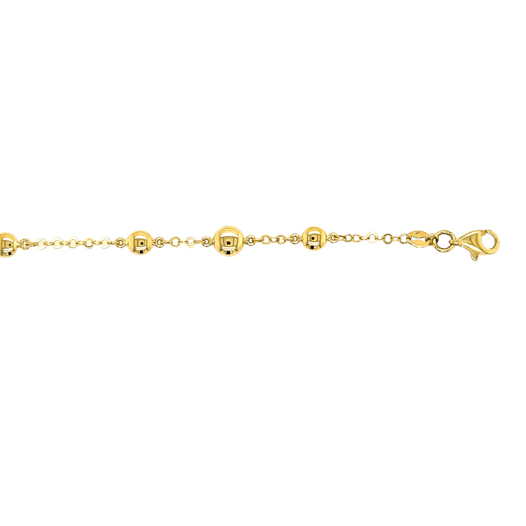 Geelgouden armband Fantasie met Bolletjes
