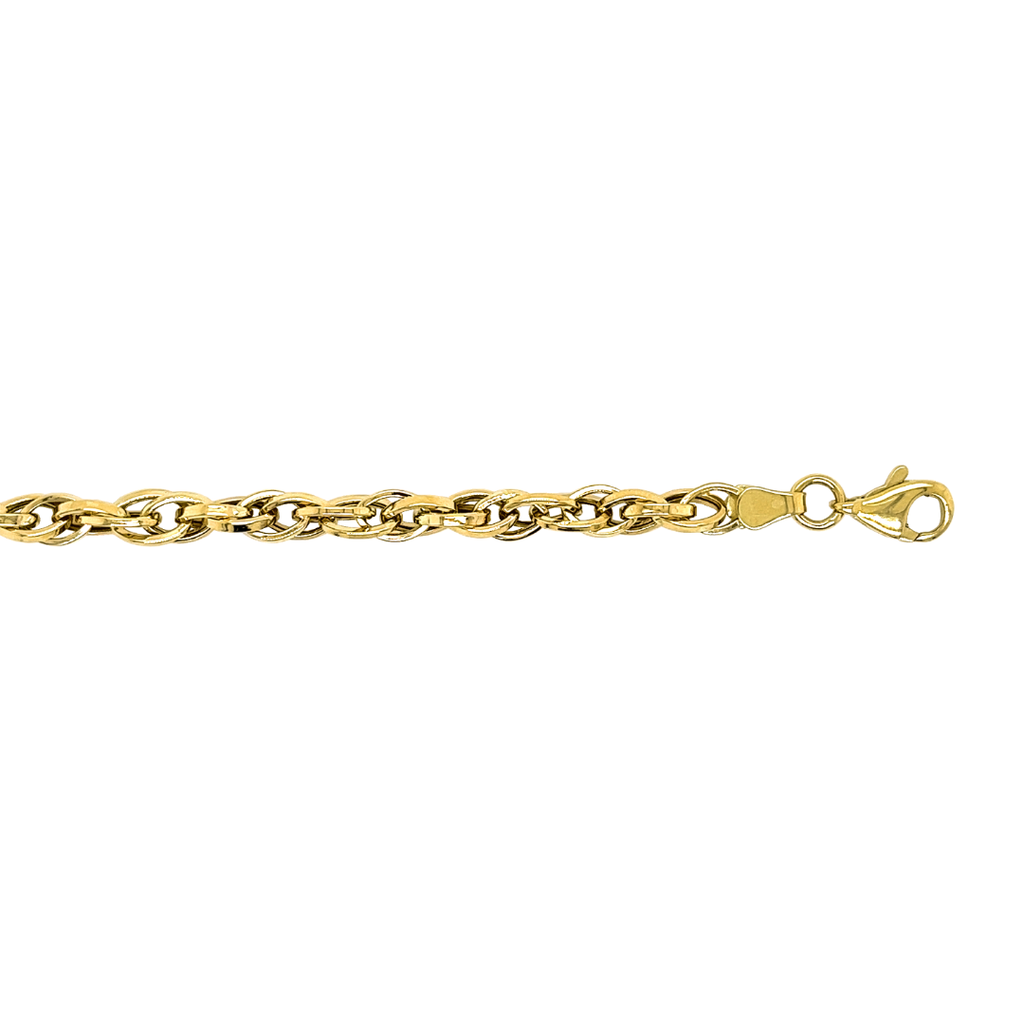 Geelgouden armband Fantasie gedraaid 4,8mm breed