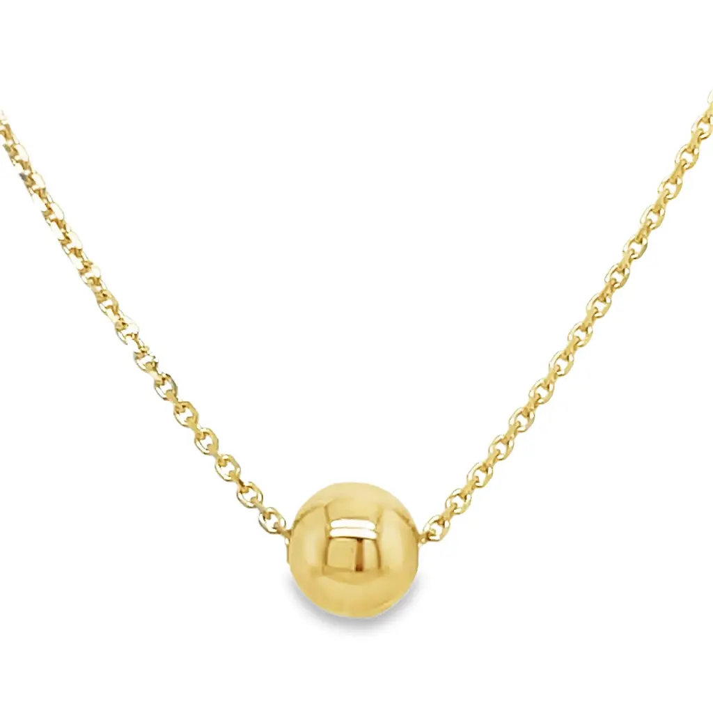 Geelgouden collier met Bolletjeshanger 42-45 cm
