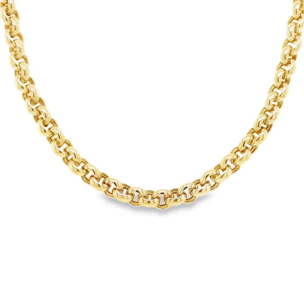 Geel gouden jasseron collier 44 cm WRSM