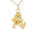 Geelgouden hanger Geloof, Hoop & Liefde Medium (maat)