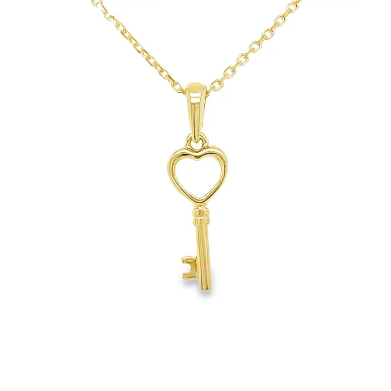Geelgouden hanger Key to Love