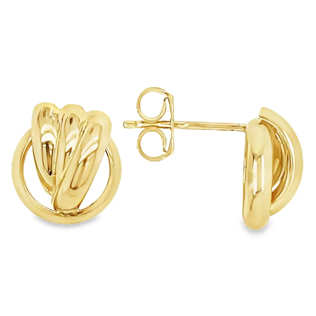 Geelgouden oorknoppen Fantasie