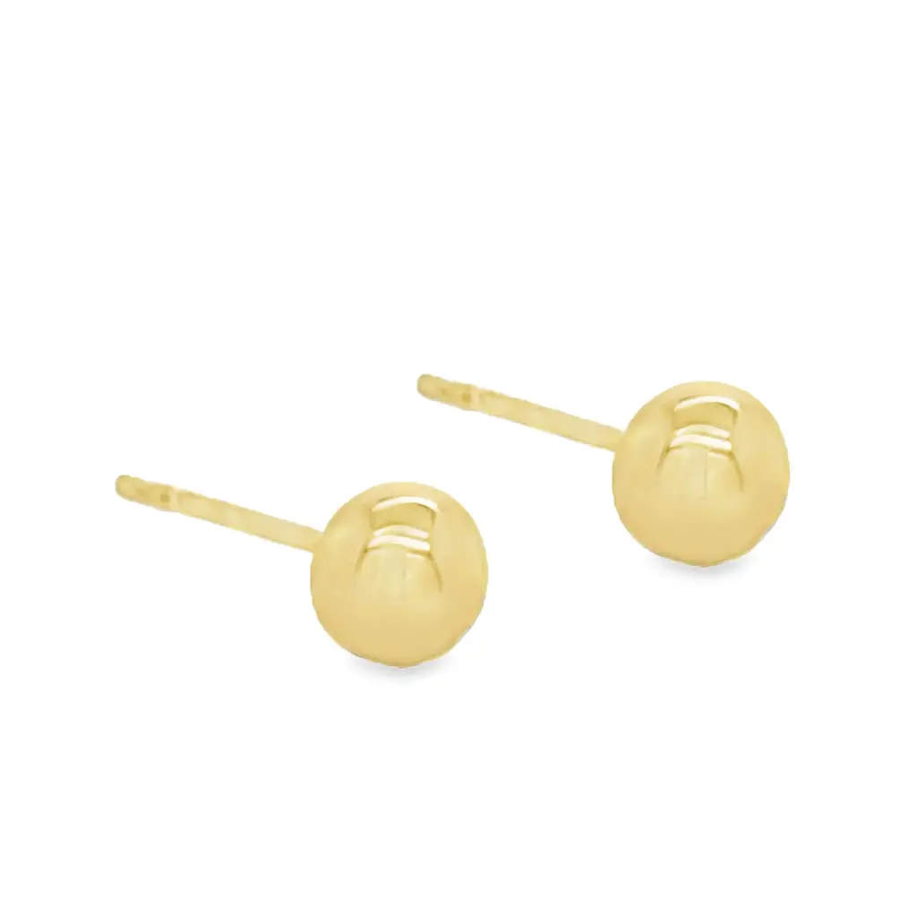 Geelgouden oorknoppen bolletje 4,8mm