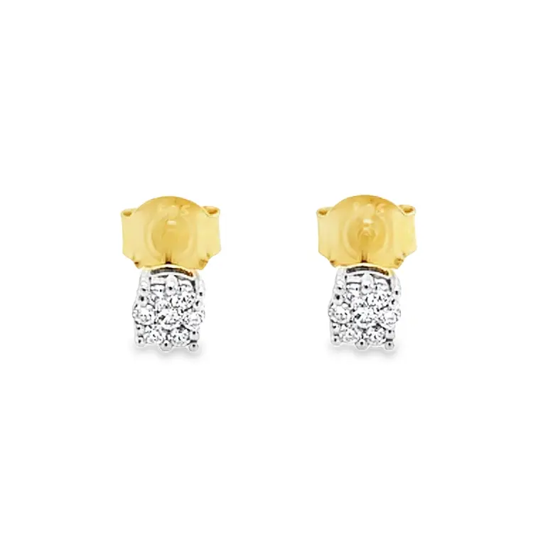 [GOE0973] Geelgouden oorstekers met 0,13ct Diamant