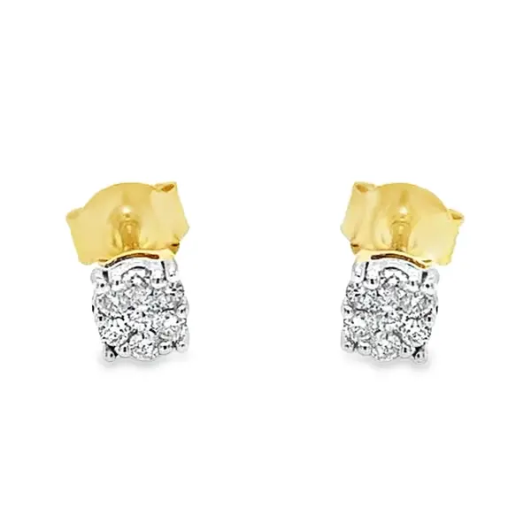 Geelgouden oorstekers met 0,18ct Diamant