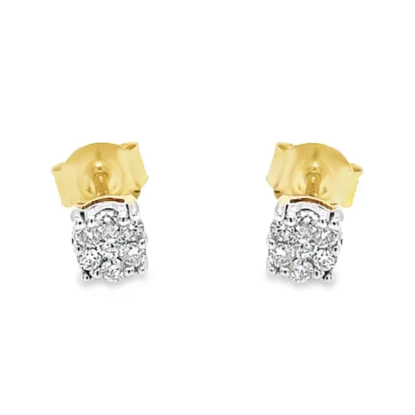 Geelgouden oorstekers met Diamant 0,18 karaat