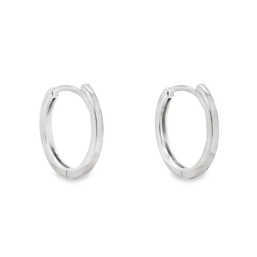 Witgouden oorringen 13,5 x 1,4mm