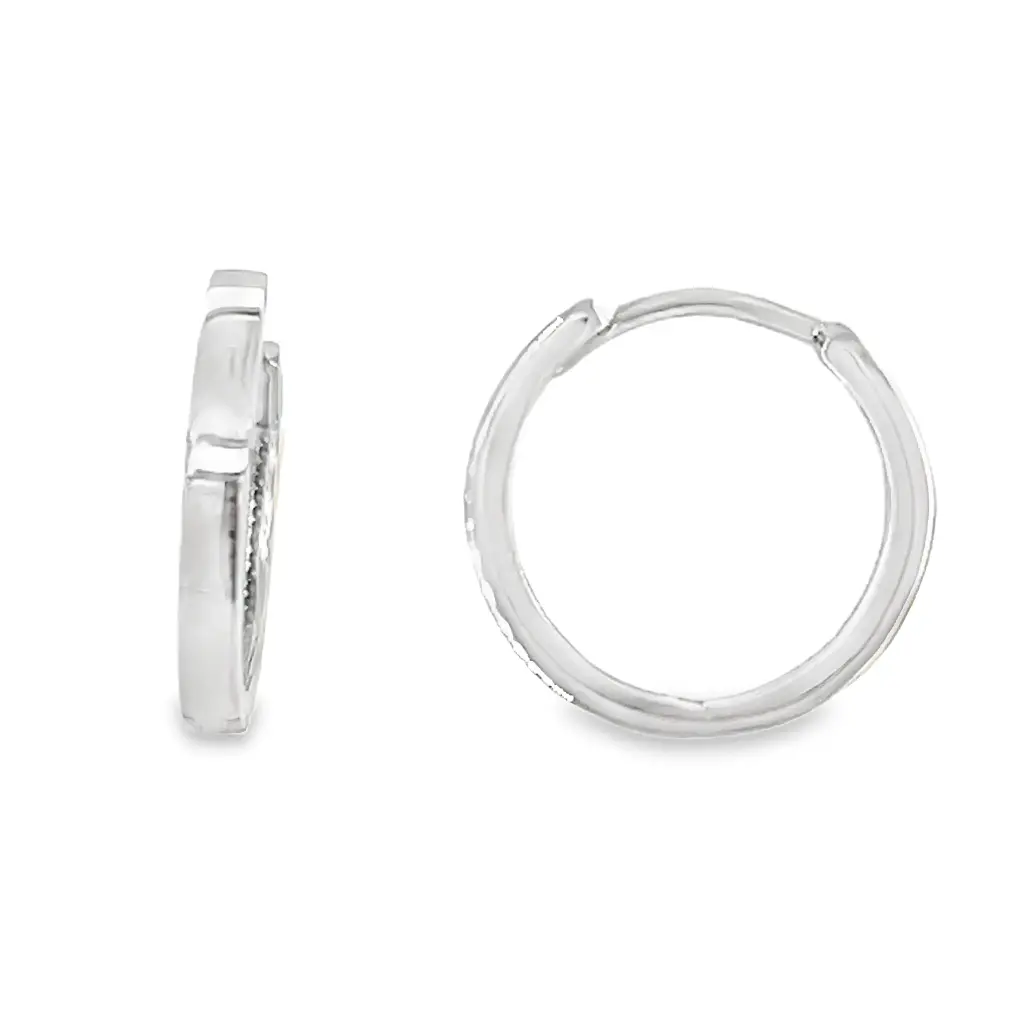 Witgouden oorringen 13,5 x 1,9mm