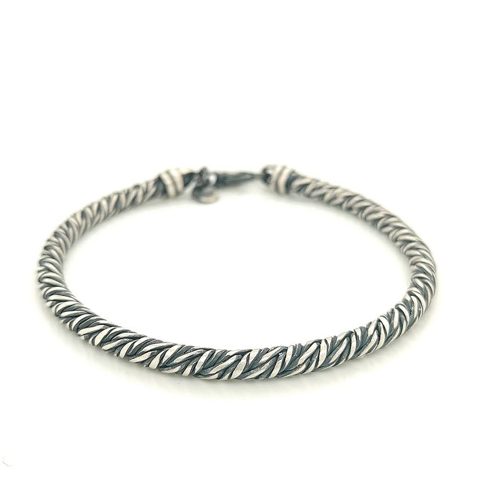 Zilveren armband donker zilver 20 cm