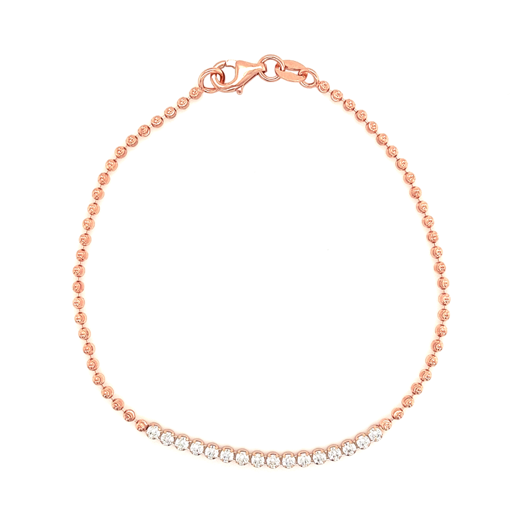 Rosé zilveren armband met Zirkonia