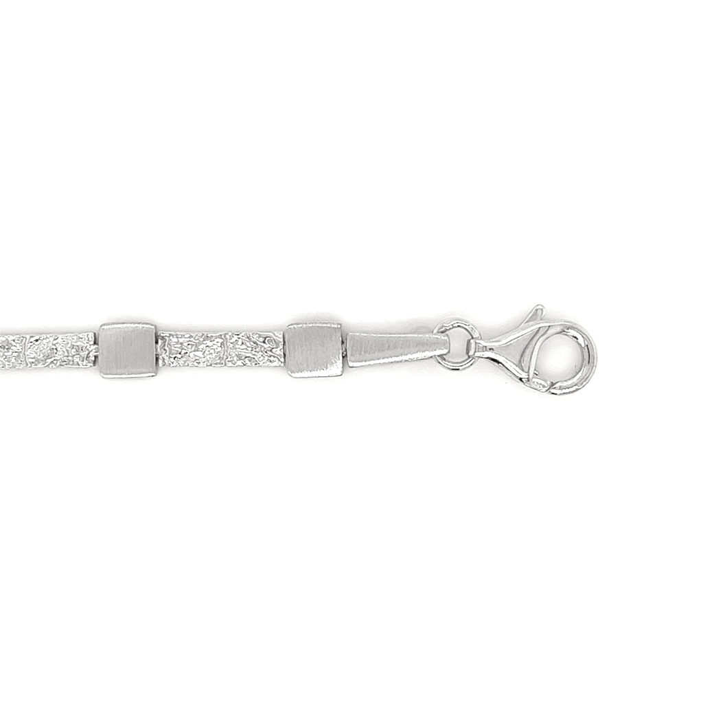 Zilver armband Bewerkt