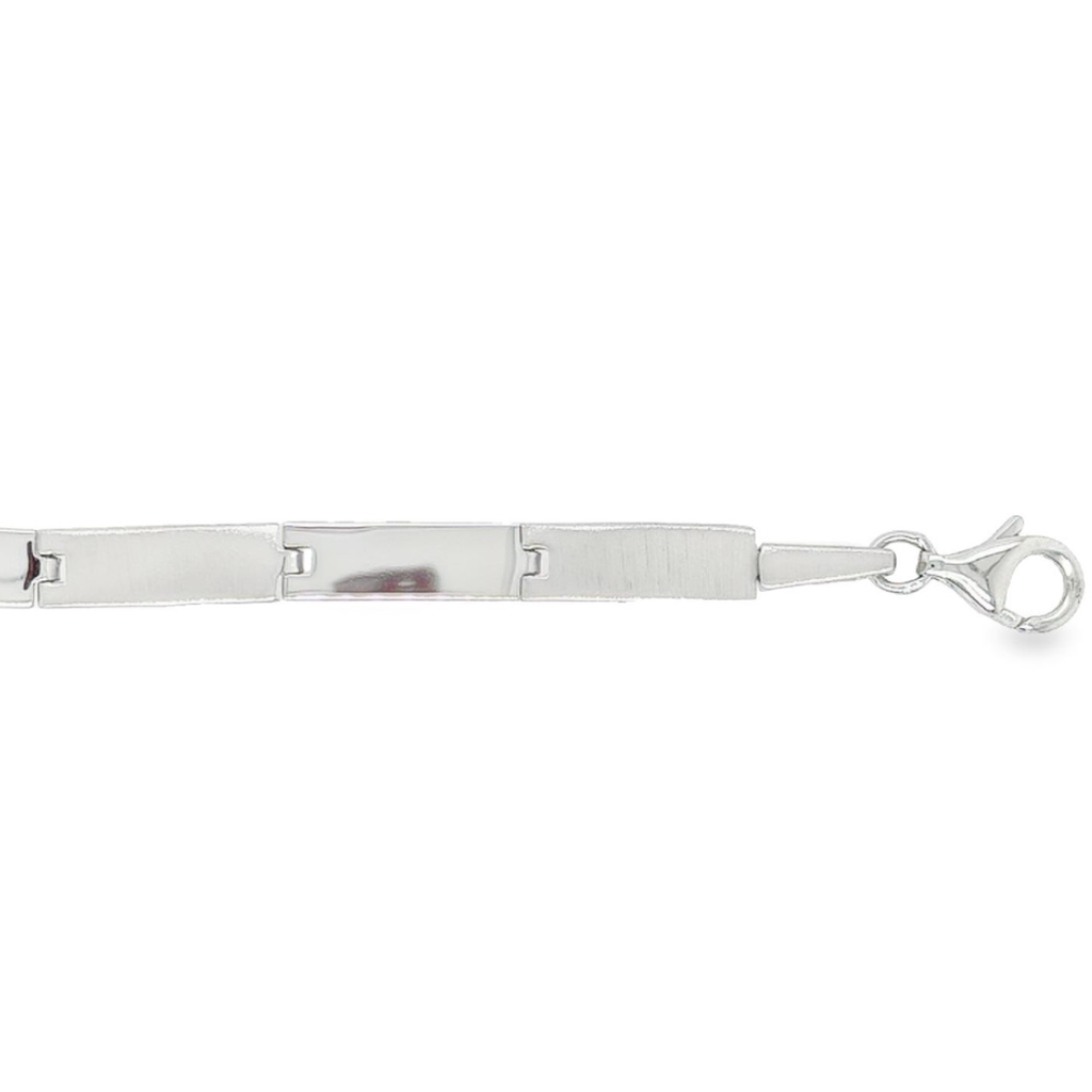 Zilver mat/glans armband   WRSM