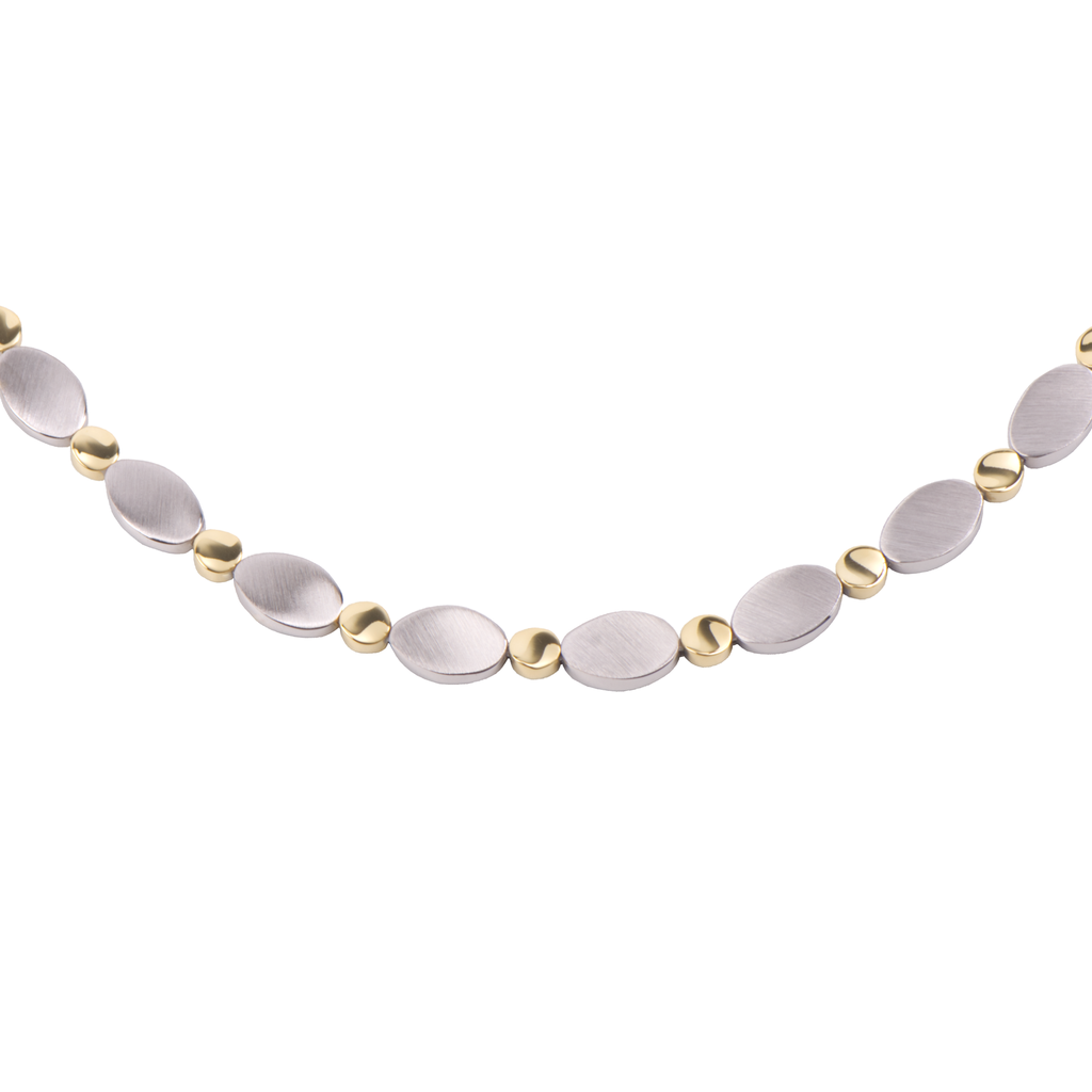 Zilveren collier Bicolor Mat/ Glans