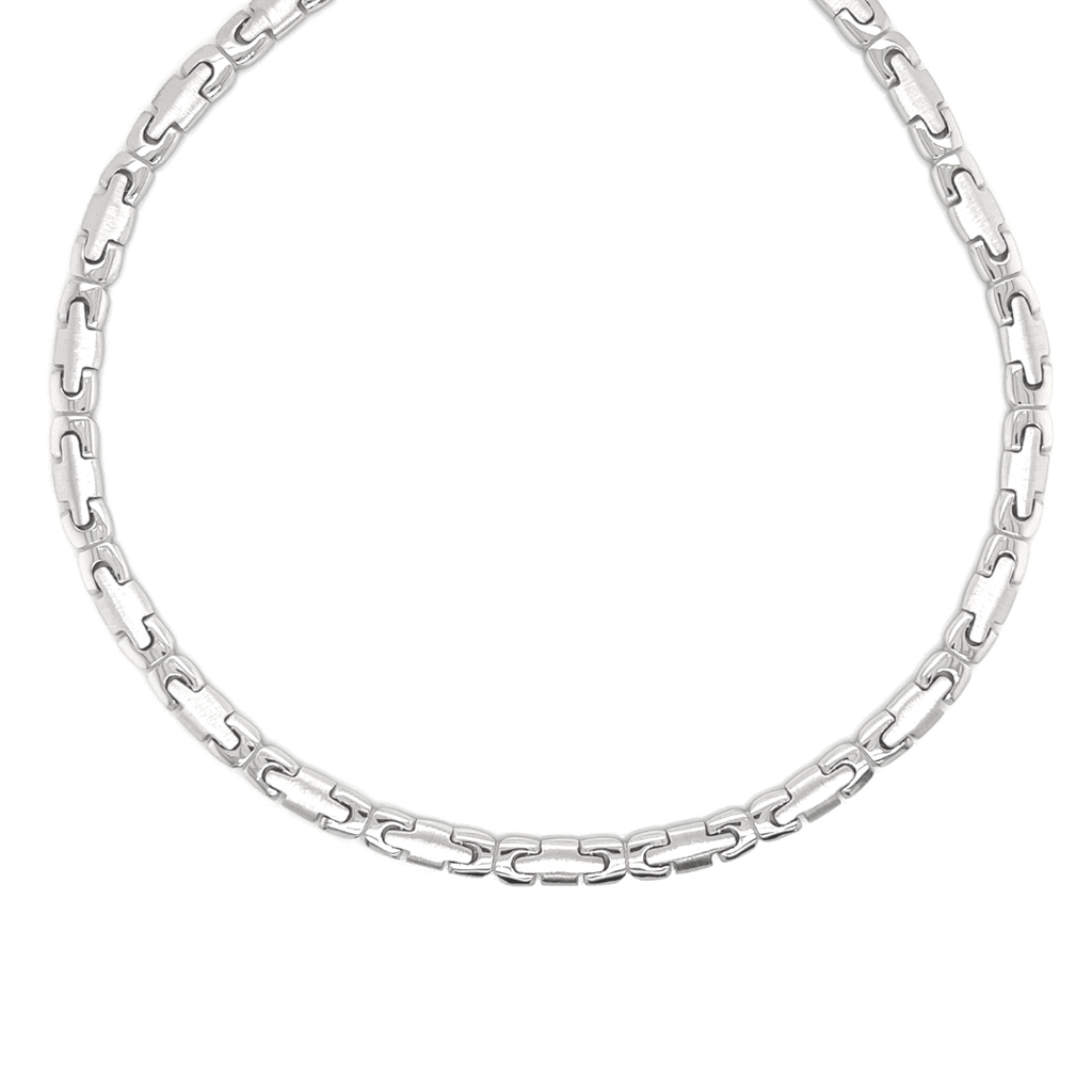 Zilveren collier Mat/ Glans