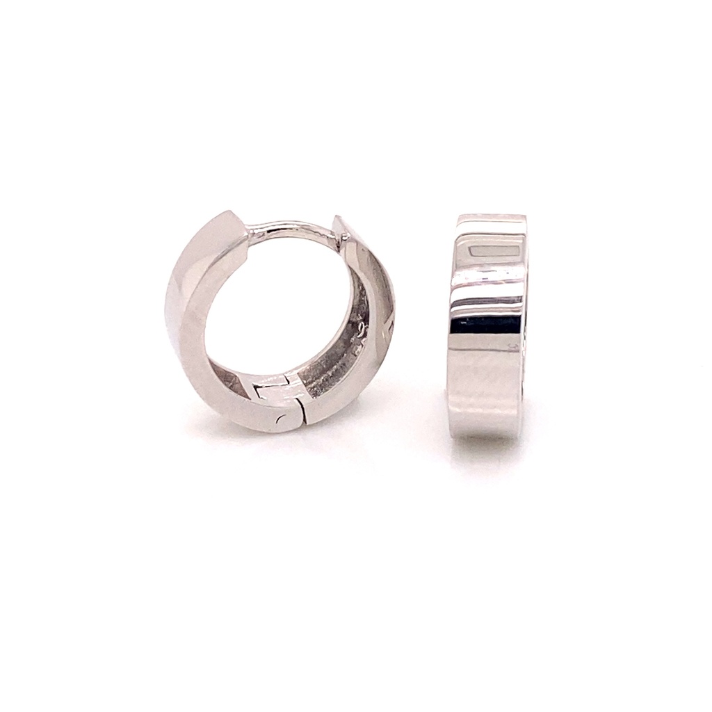 Zilveren klapoorringen 4,5mm breed