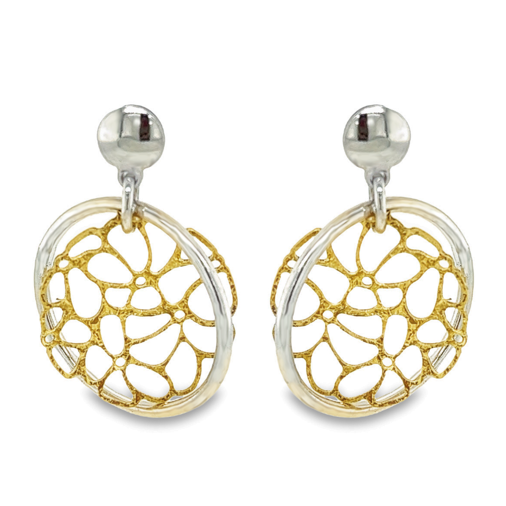 Zilveren oorhangers Fantasie Silver/Gold