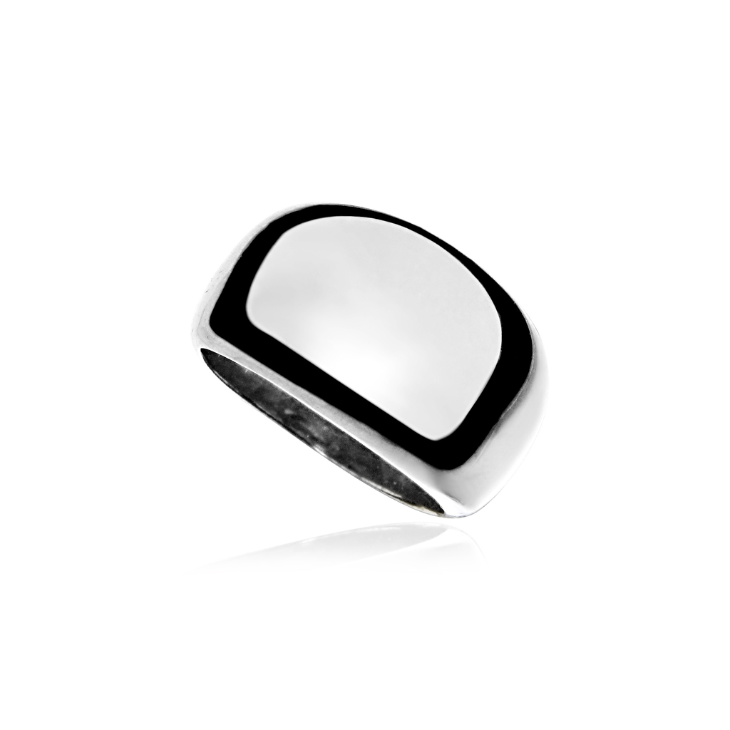 R003 Zilveren ring Modern maat 17,5