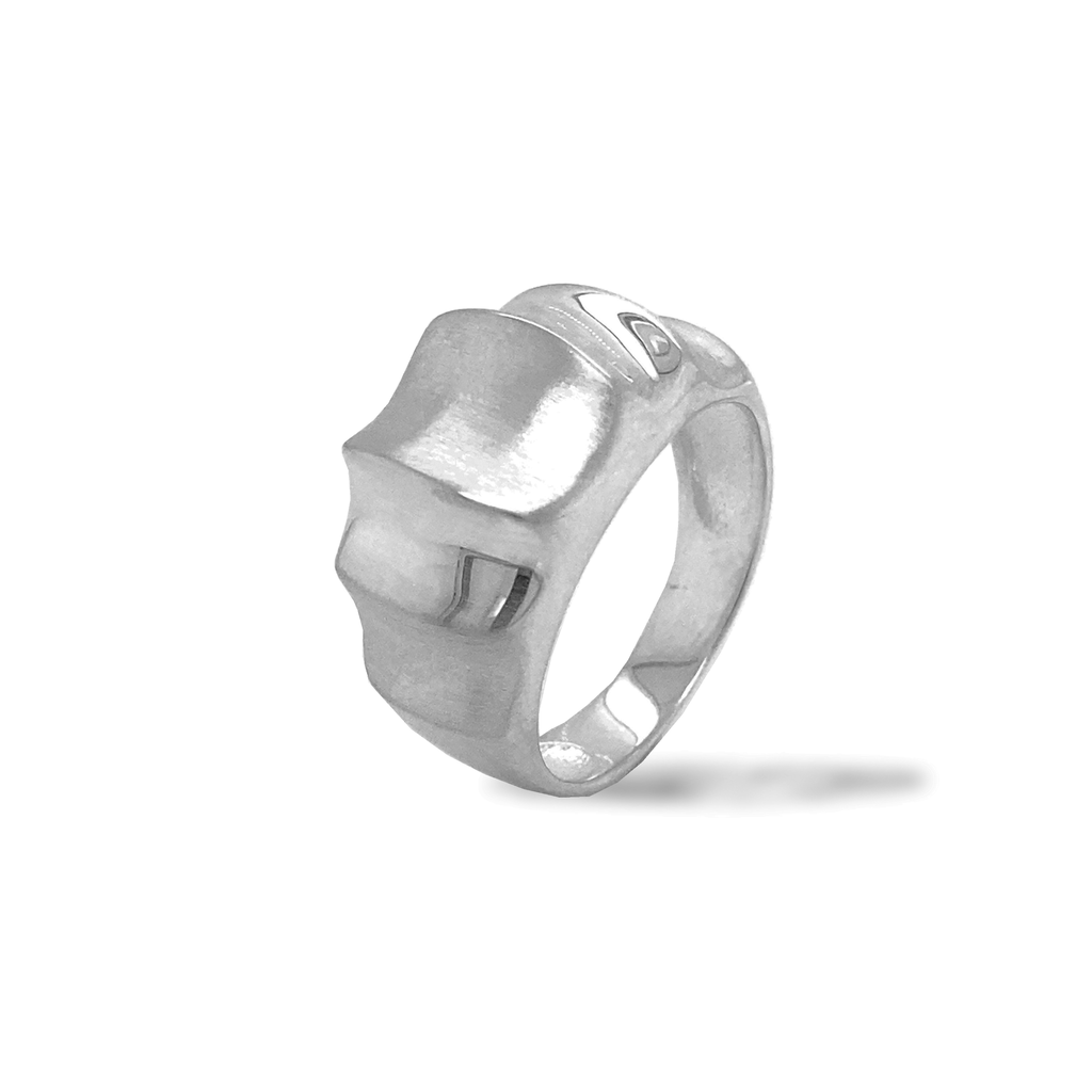 Zilveren ring Fantasie Mat/Glans
