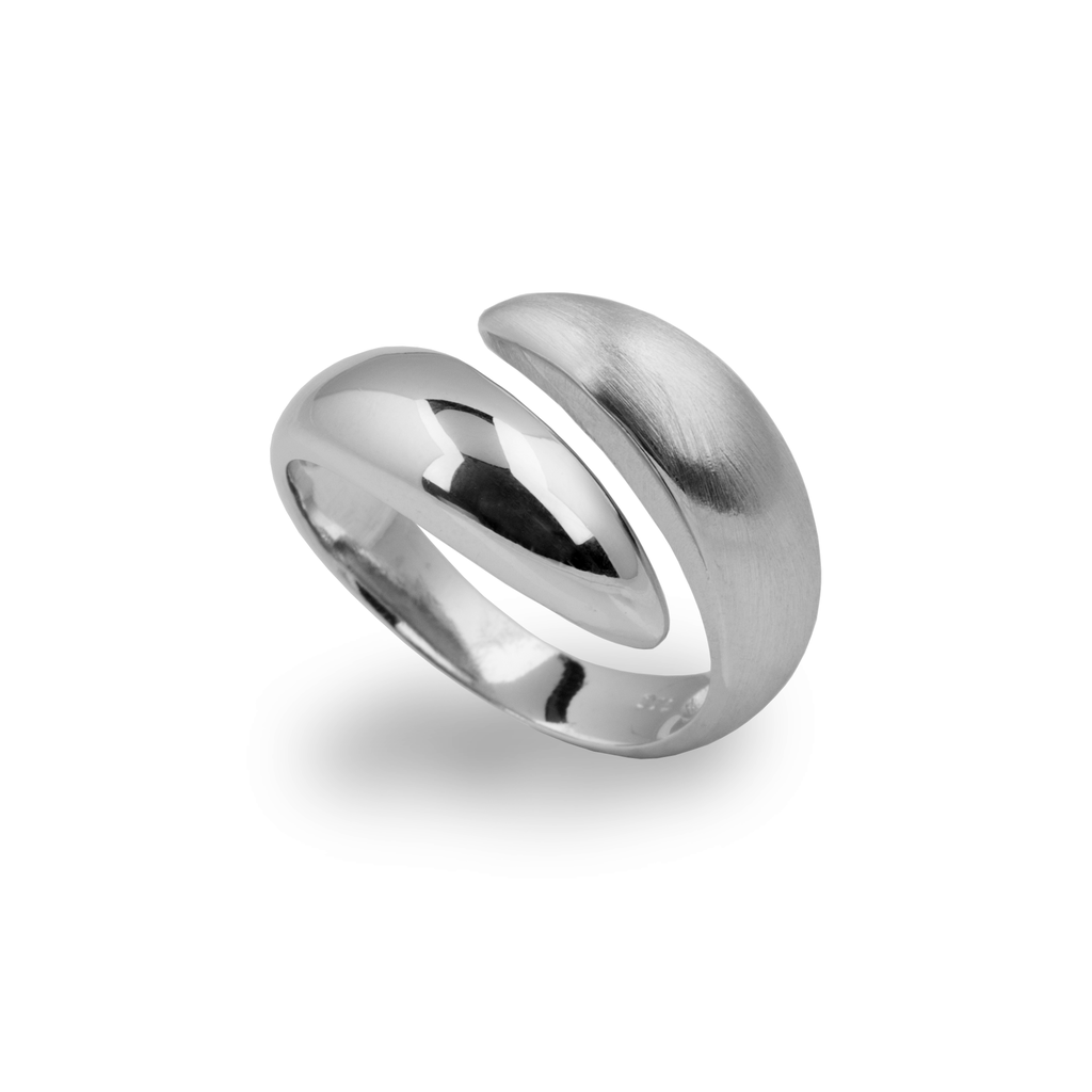 Zilveren ring Fantasie Mat/Glans