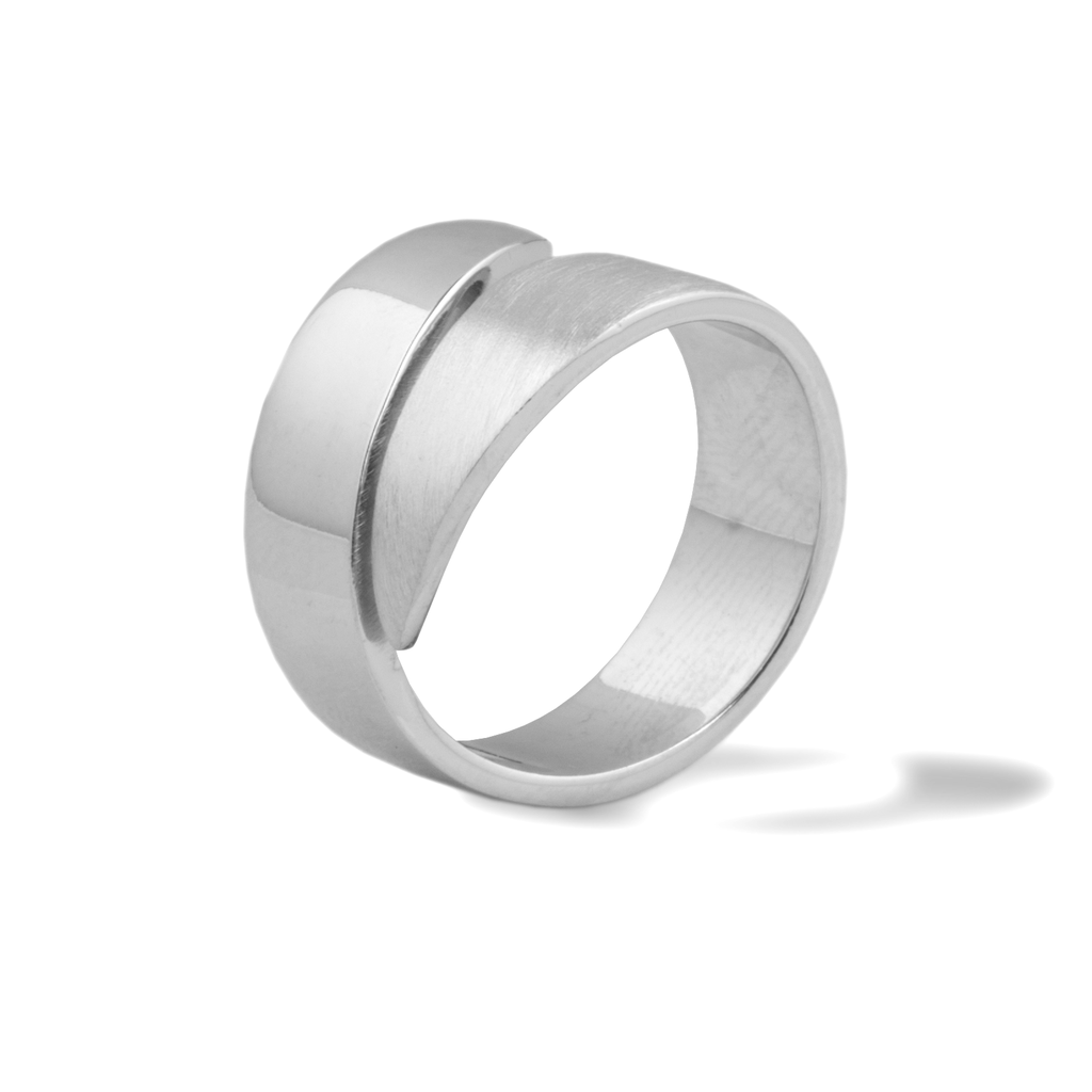 Zilveren fantasie ring mat/glans WRSM
