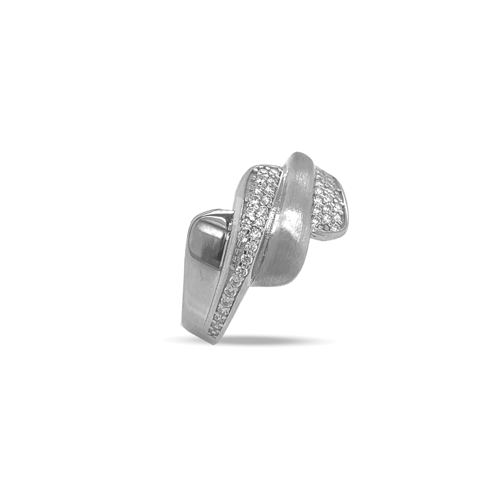 Zilveren fantasie ring met zirkonia's WRSM