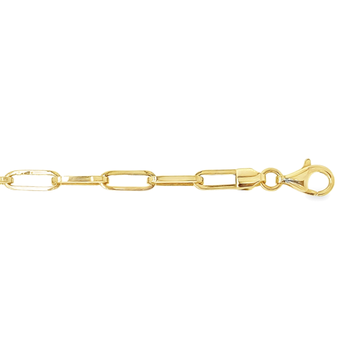 [GA2212] Geelgouden bedelarmband langwerpige schakels 19CM