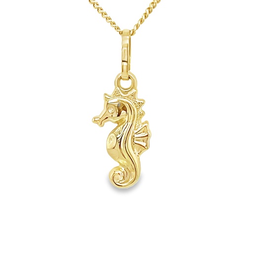 [GH2321] Geelgouden hanger Zeepaard