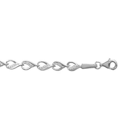 [ZA2368] Zilveren armband Fantasie met Zirkonia