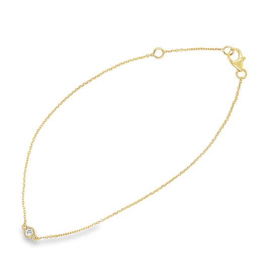 [GAE0181] Geelgouden armband met Diamant 0,04 Karaat
