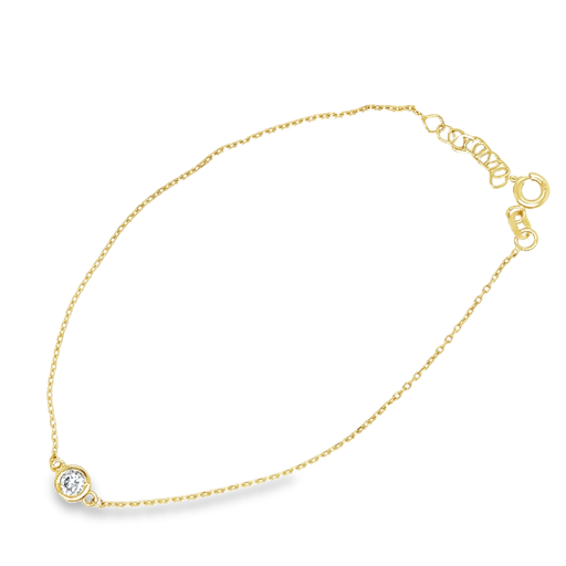 [GA0196] Geelgouden armband met Zirkonia