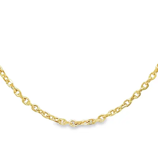 [GC0332-42] Geelgouden collier Ankerschakel 39-42cm & 0,9mm breed