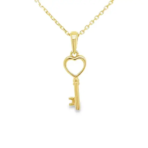 [GH0573] Geelgouden hanger Key to Love
