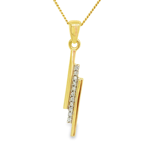 [GH0624] Geelgouden hanger met Zirkonia