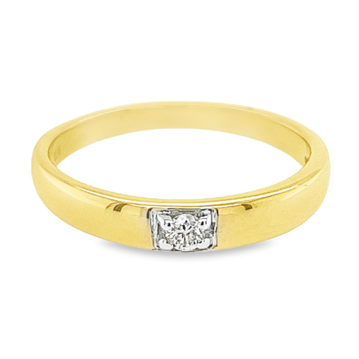 [GRE1372-534] Geelgouden ring met Diamant 0,07 karaat