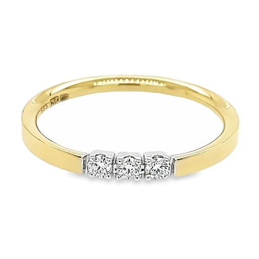 Geelgouden ring met Diamant 0,15 karaat