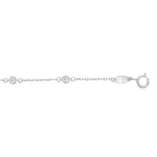 [WA0134] Witgouden armband met Zirkonia steentjes