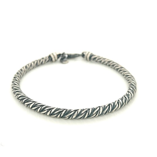 [ZA1640] Zilveren armband donker zilver 20 cm