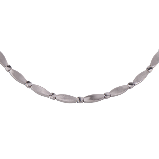 [ZC1754] Zilver collier Mat/ Glans