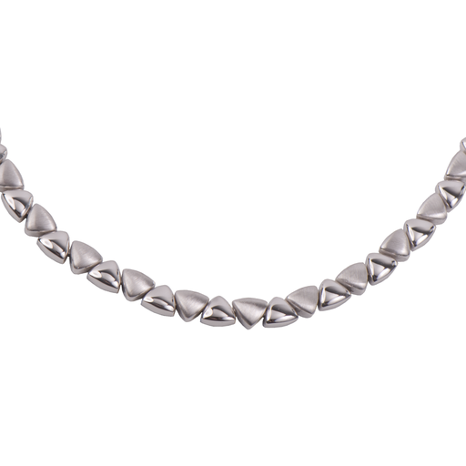 [ZC1756] Zilver collier Mat/ Glans