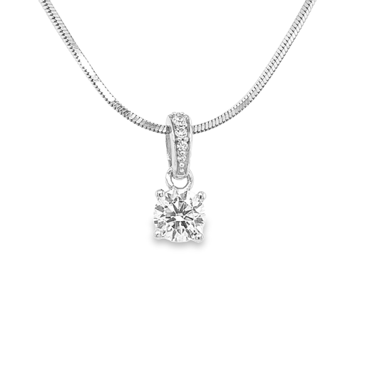 [ZH1627] Zilveren hanger met Zirkonia